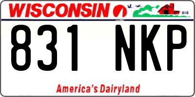 WI license plate 831NKP