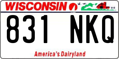 WI license plate 831NKQ