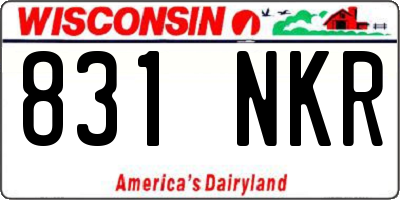 WI license plate 831NKR