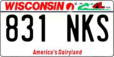WI license plate 831NKS
