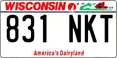 WI license plate 831NKT