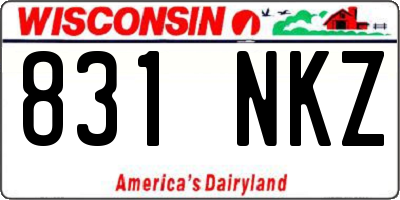 WI license plate 831NKZ
