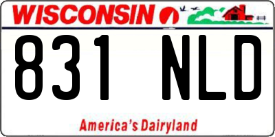 WI license plate 831NLD