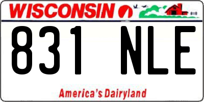 WI license plate 831NLE