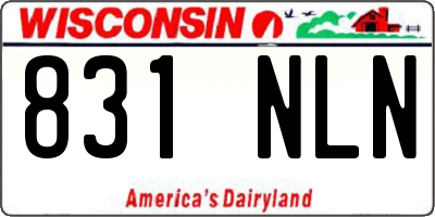 WI license plate 831NLN