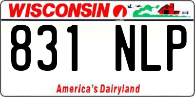 WI license plate 831NLP