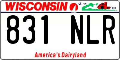 WI license plate 831NLR