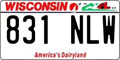 WI license plate 831NLW