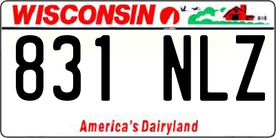 WI license plate 831NLZ