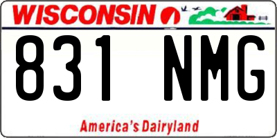 WI license plate 831NMG