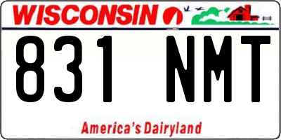 WI license plate 831NMT
