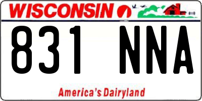 WI license plate 831NNA