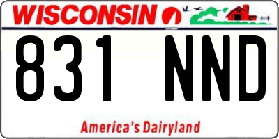 WI license plate 831NND