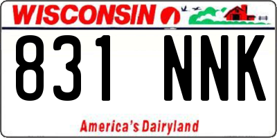 WI license plate 831NNK
