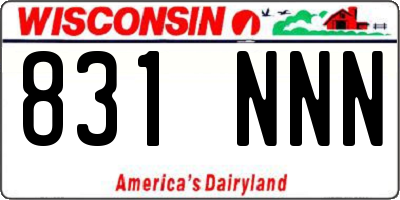 WI license plate 831NNN