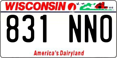 WI license plate 831NNO
