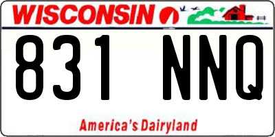 WI license plate 831NNQ