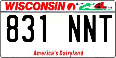 WI license plate 831NNT
