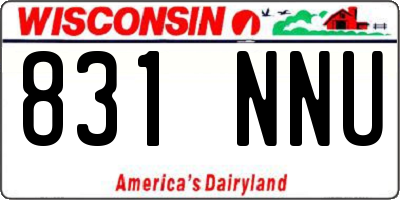 WI license plate 831NNU