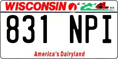 WI license plate 831NPI