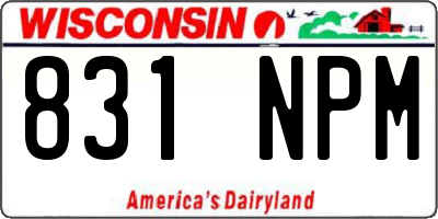 WI license plate 831NPM