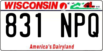 WI license plate 831NPQ