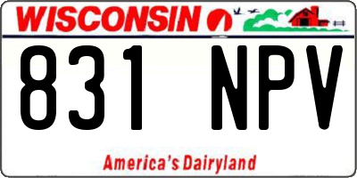 WI license plate 831NPV