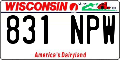 WI license plate 831NPW