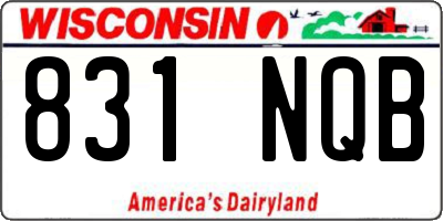 WI license plate 831NQB