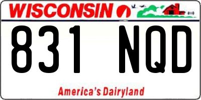WI license plate 831NQD