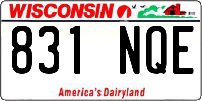 WI license plate 831NQE