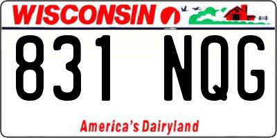 WI license plate 831NQG
