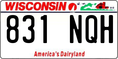 WI license plate 831NQH