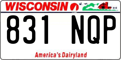 WI license plate 831NQP