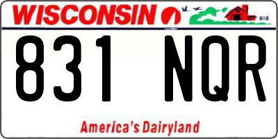WI license plate 831NQR