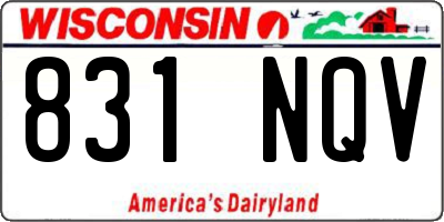 WI license plate 831NQV