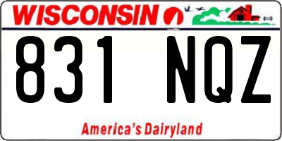 WI license plate 831NQZ