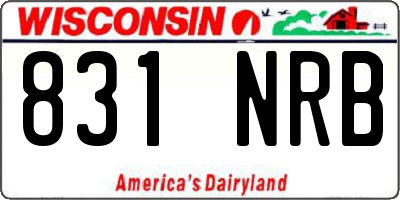 WI license plate 831NRB