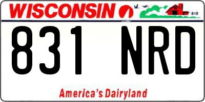 WI license plate 831NRD