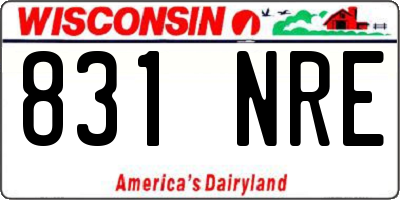 WI license plate 831NRE