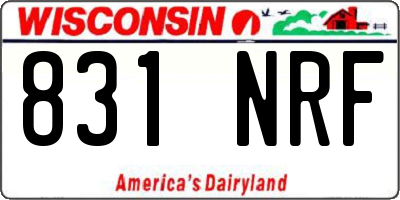 WI license plate 831NRF
