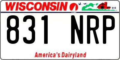 WI license plate 831NRP