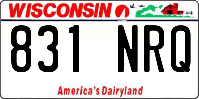 WI license plate 831NRQ