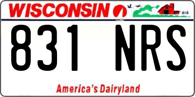WI license plate 831NRS