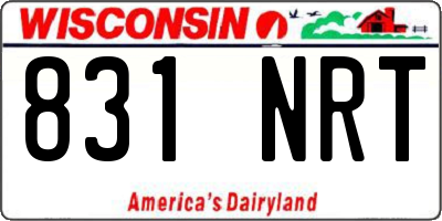 WI license plate 831NRT