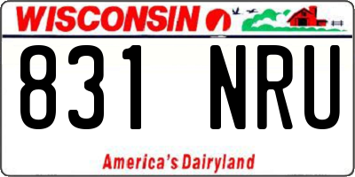 WI license plate 831NRU