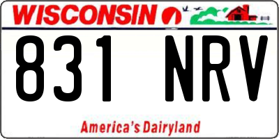 WI license plate 831NRV