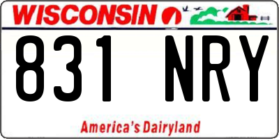 WI license plate 831NRY
