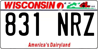 WI license plate 831NRZ