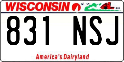 WI license plate 831NSJ